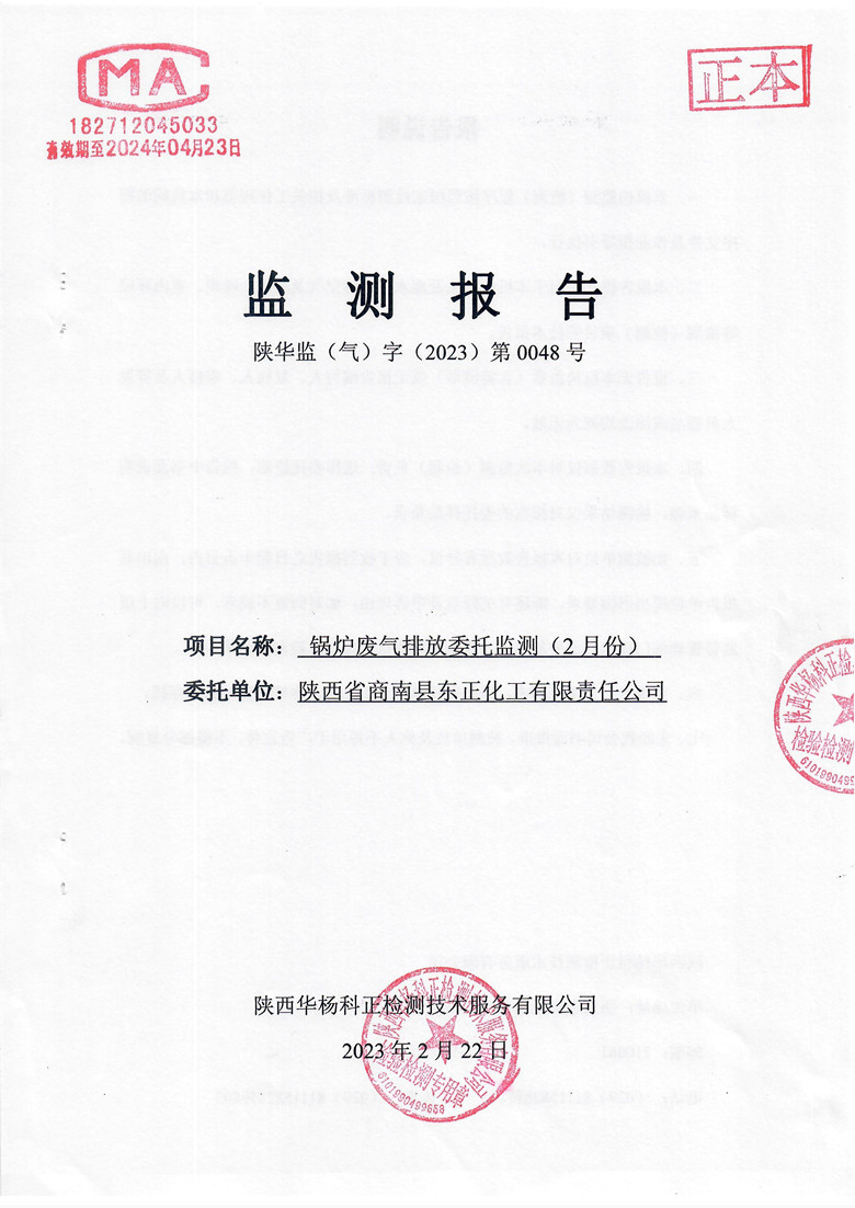 东正化工2023年2月锅炉废气排放监测报告1.jpg